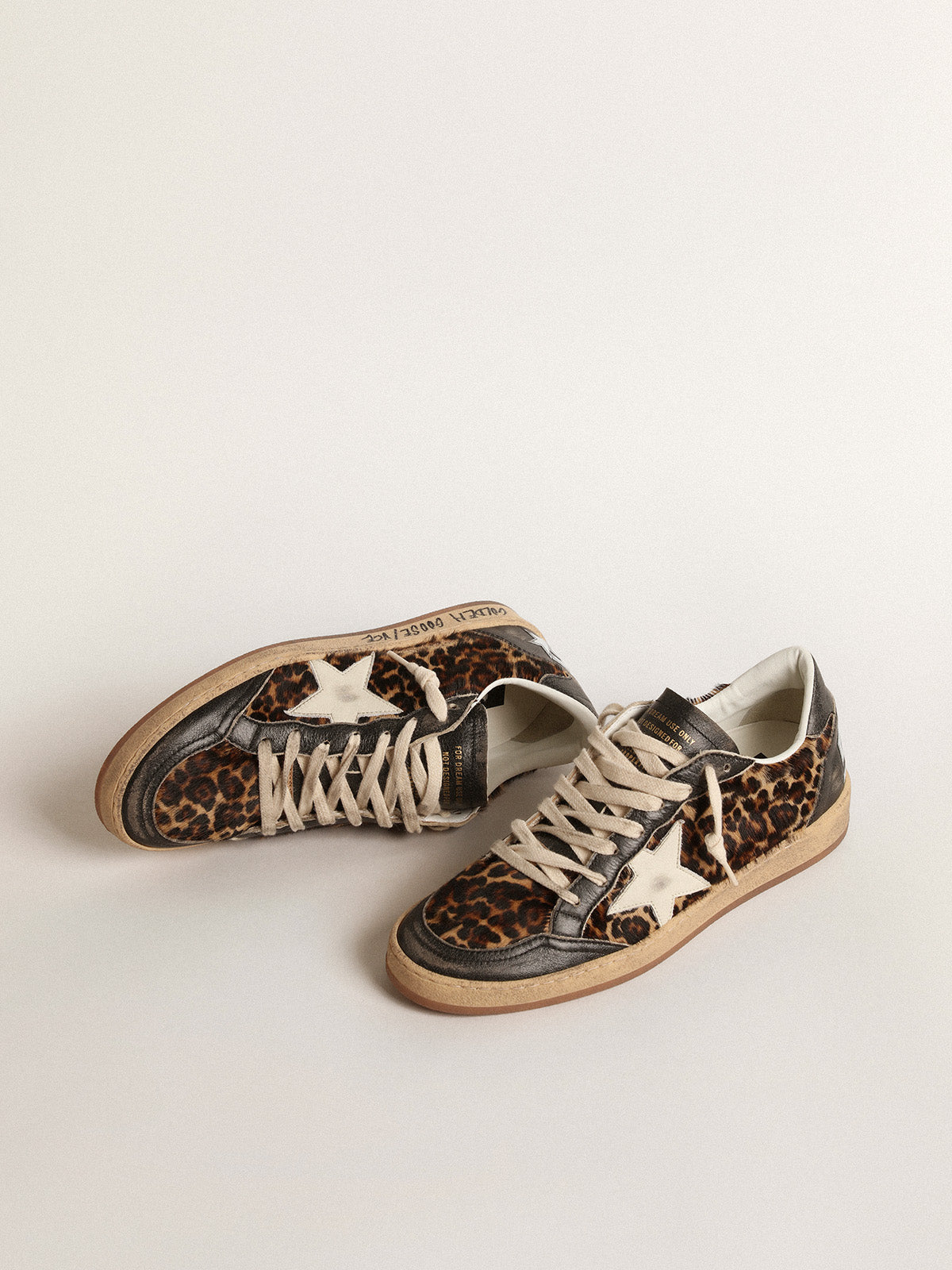 Ball Star LTD in pony skin with nubuck star and black heel tab| Golden Goose