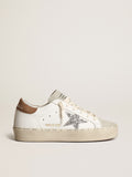Hi Star with silver glitter star and dove-gray nubuck heel tab| Golden Goose