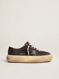 Men's Space-Star shoes in quilted black nylon with shearling lining| Golden Goose