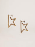Women's Star antique gold color pendant earrings| Golden Goose