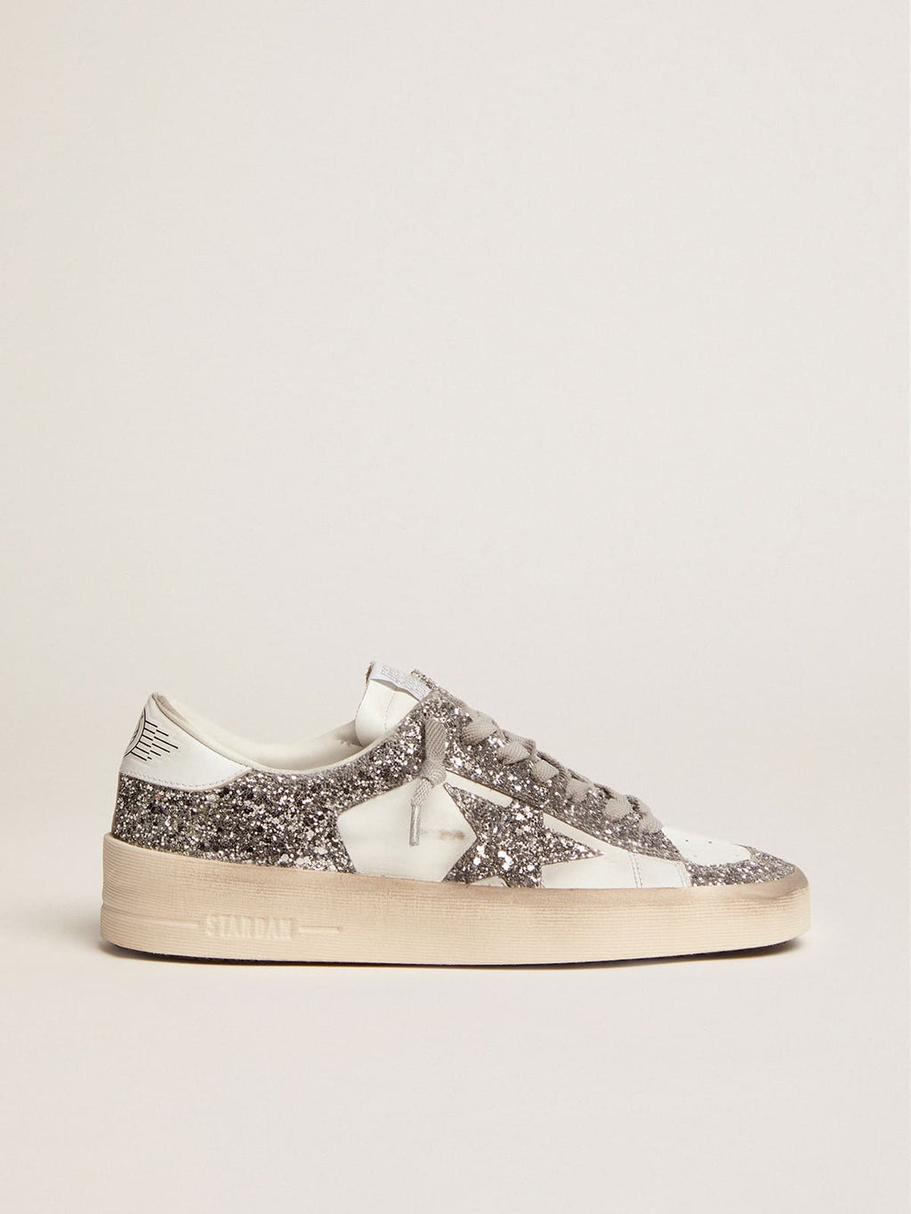 Women's Stardan sneakers with silver glitter| Golden Goose