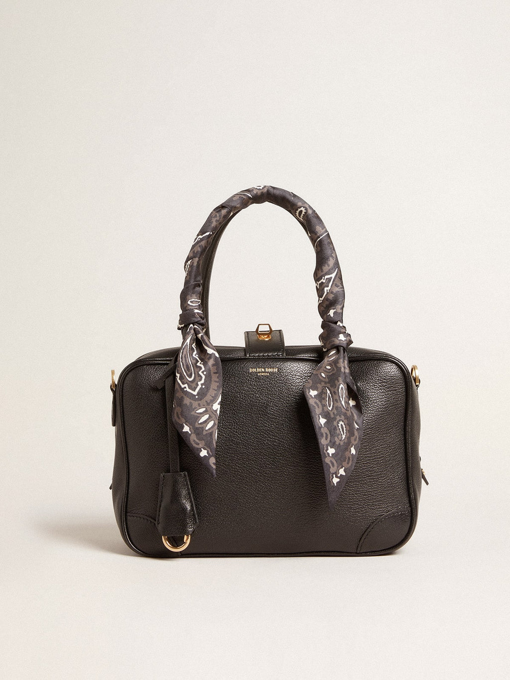 Vita Bag in black sheepskin leather with gold details| Golden Goose