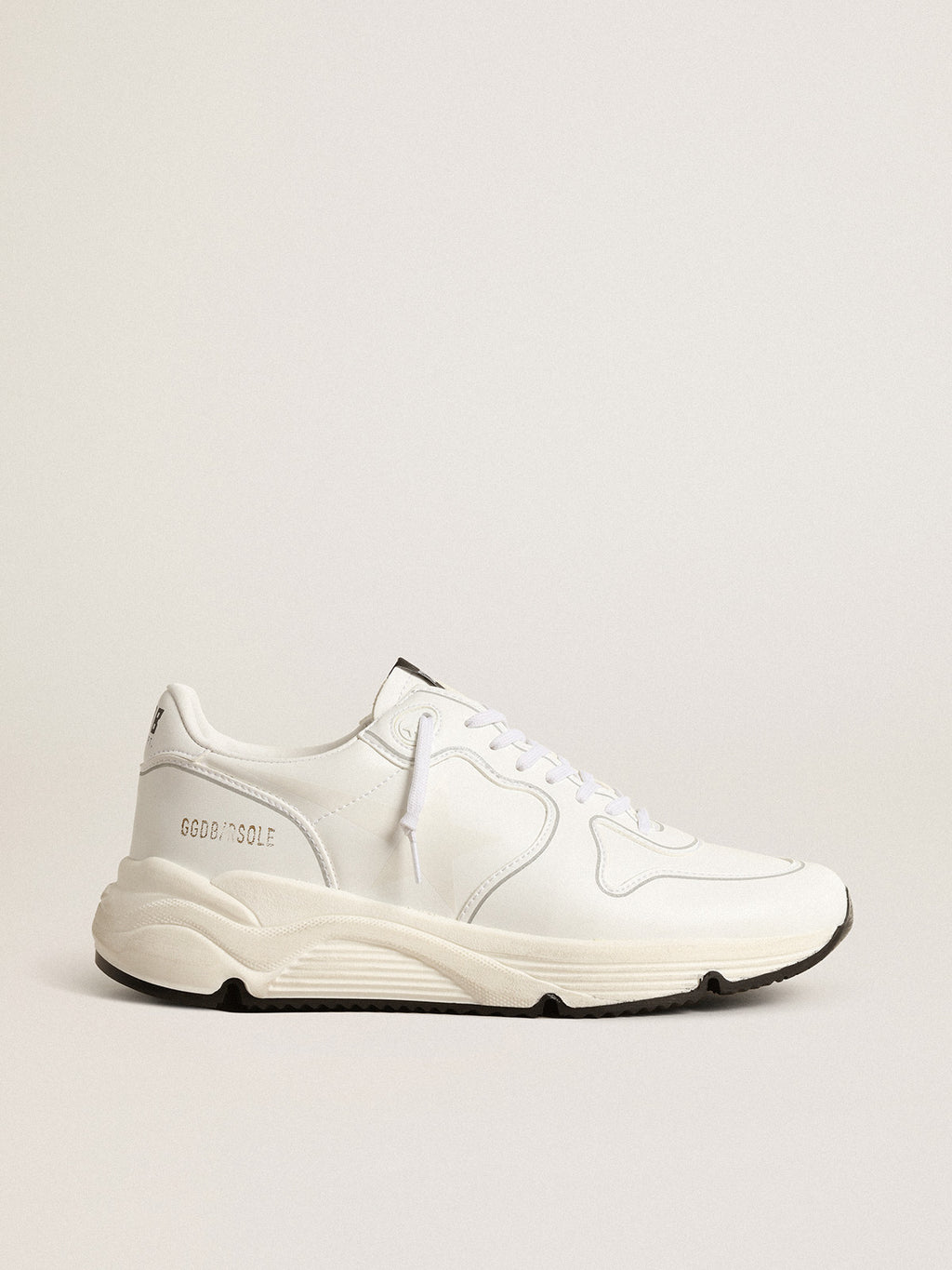 Men's bio-based Running Sole with white star and heel tab| Golden Goose