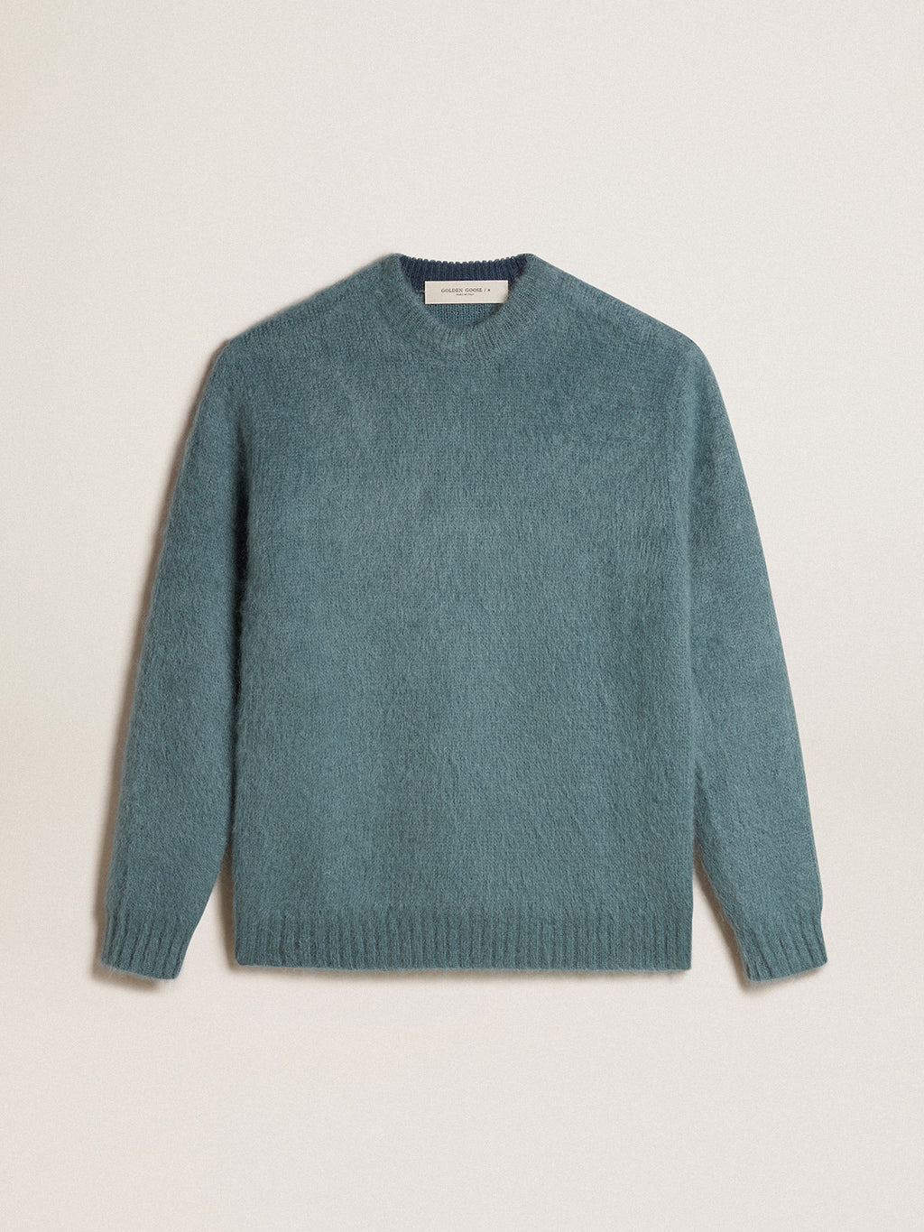 Powder-blue mohair sweater| Golden Goose