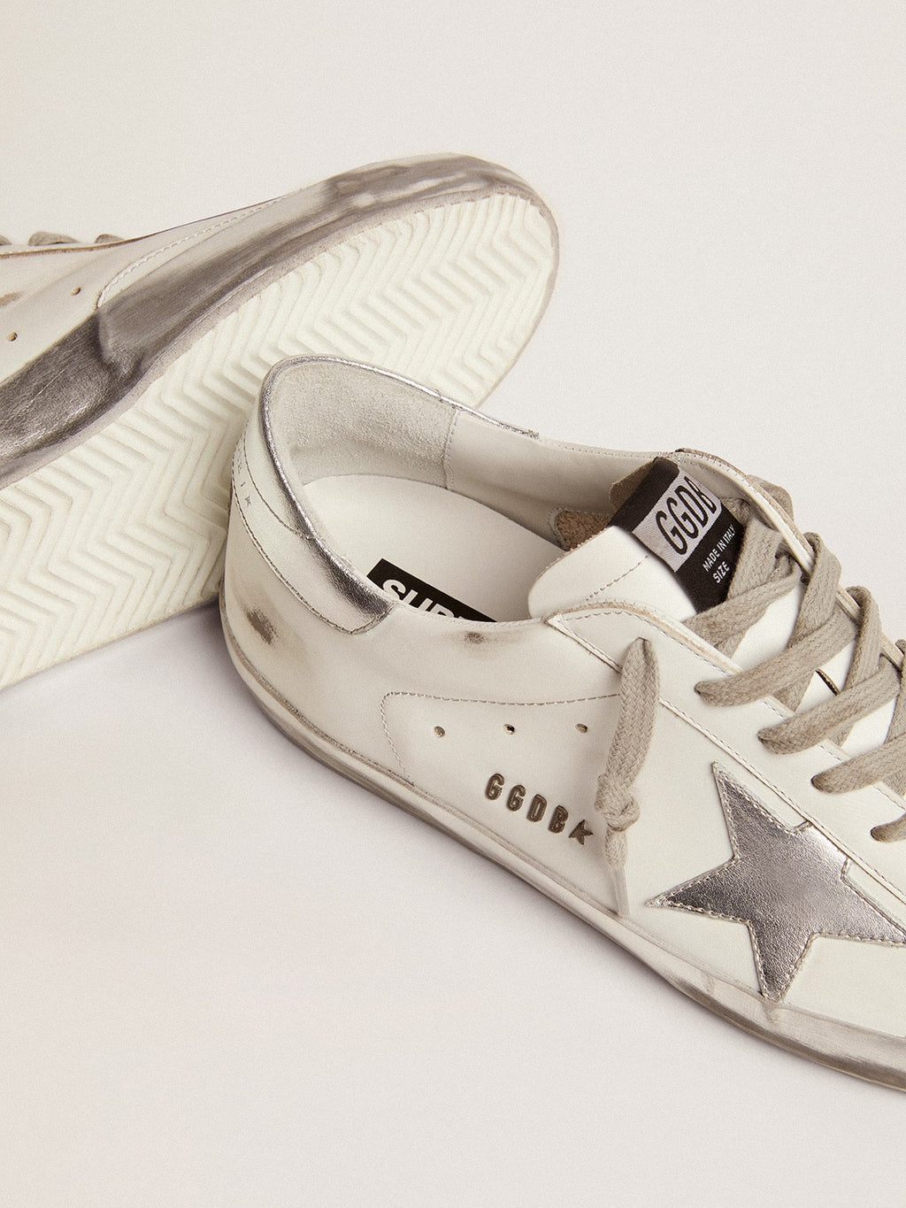 Men's Super-Star with laminated star and heel tab| Golden Goose