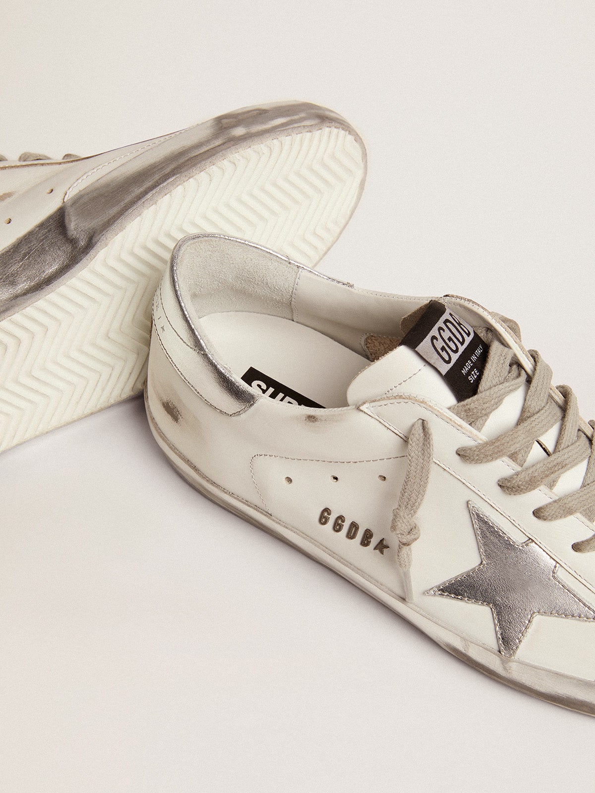Men's Super-Star with laminated star and heel tab| Golden Goose