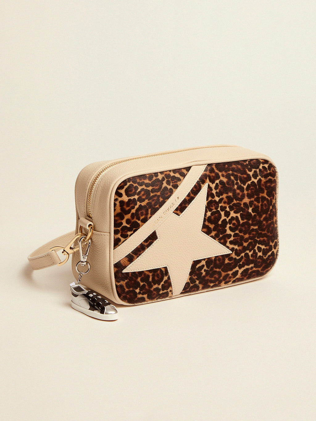 Off-white Star Bag with leopard-print pony skin insert| Golden Goose