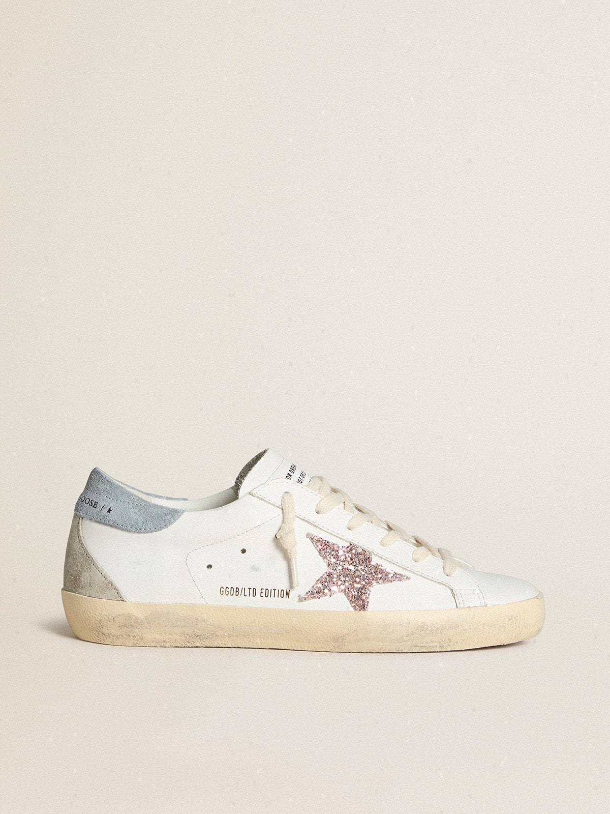Super-Star LTD with multicolor glitter star and suede heel tab| Golden Goose