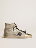 Women's Francy Penstar LAB with floral print and black star| Golden Goose