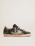 Women's Super-Star LAB sneakers in denim and leopard-print pony skin| Golden Goose