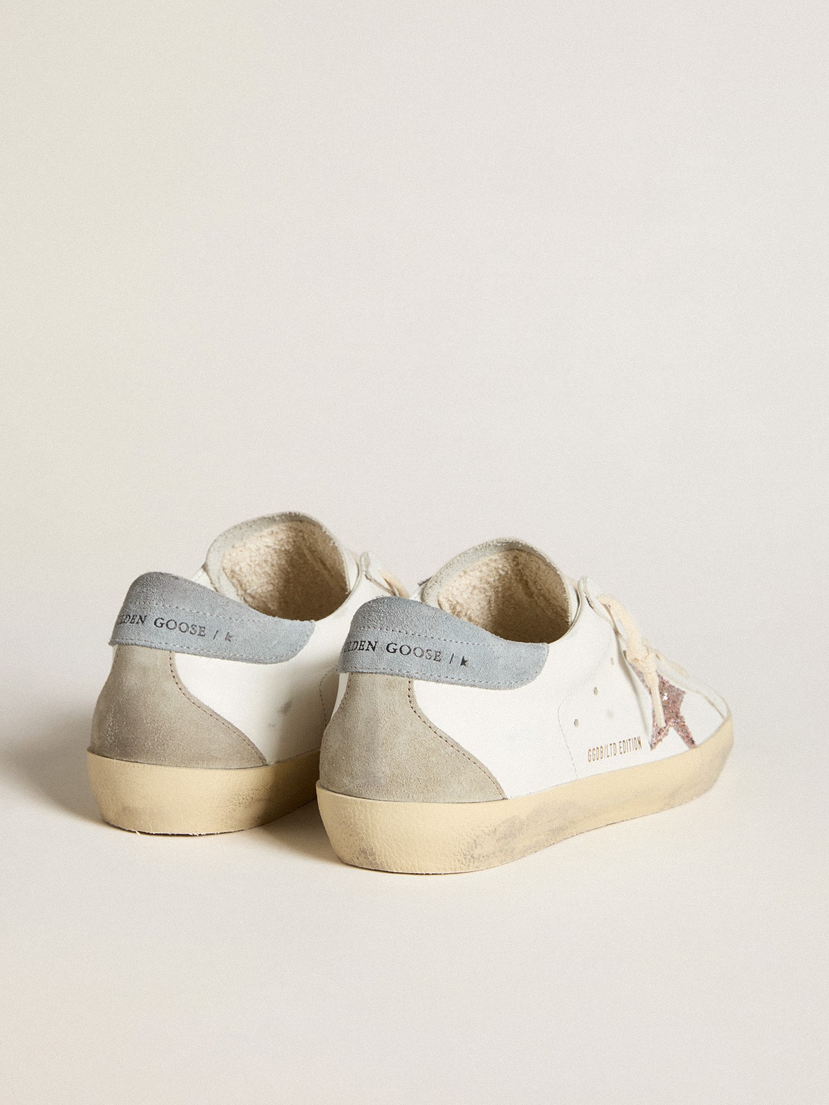 Super-Star LTD with multicolor glitter star and suede heel tab| Golden Goose