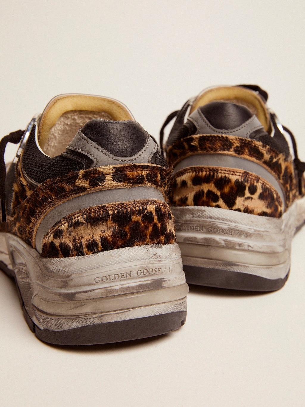 Women's Dad-Star sneakers in leopard-print pony skin| Golden Goose