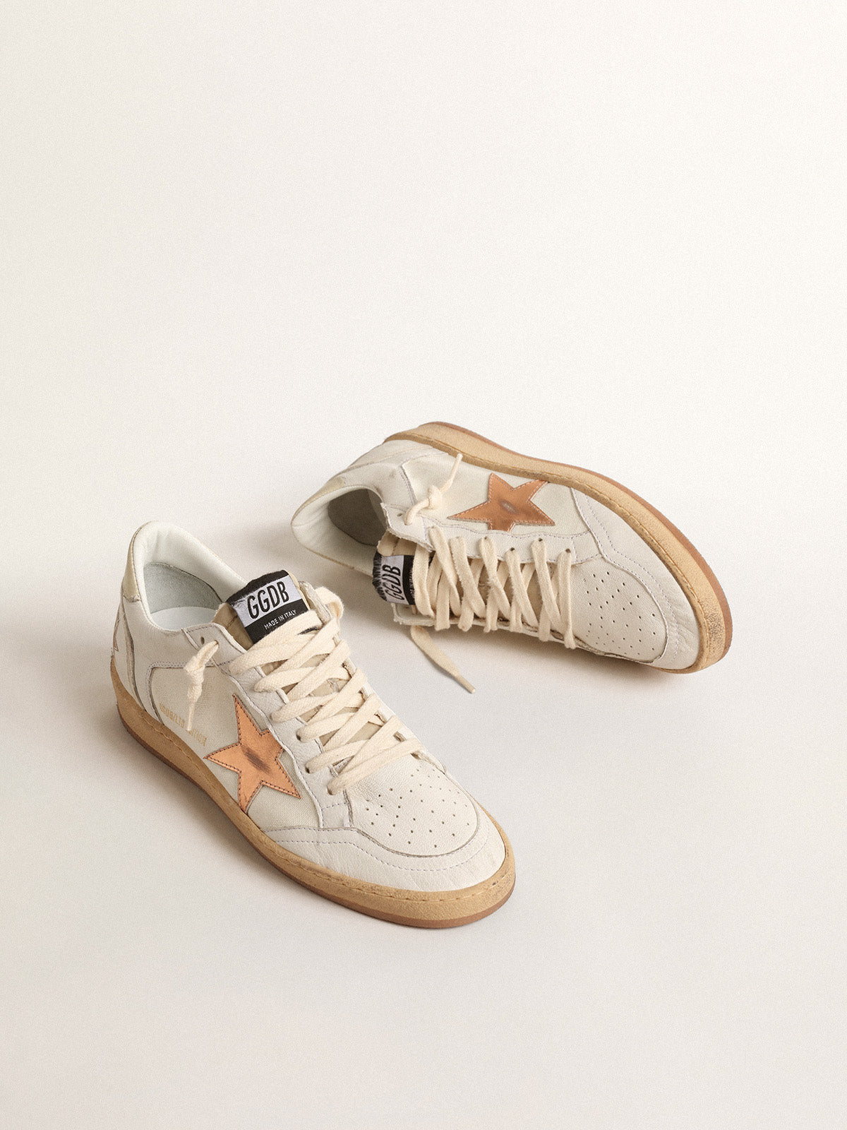 Ball Star in canvas and nappa with bronze metallic leather star| Golden Goose