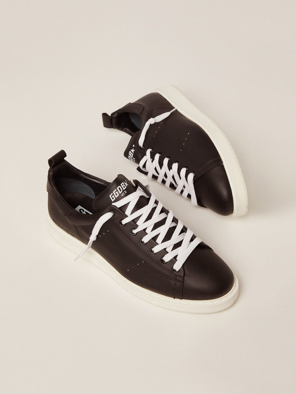 Men's Starter in leather with star printed on the heel tab| Golden Goose