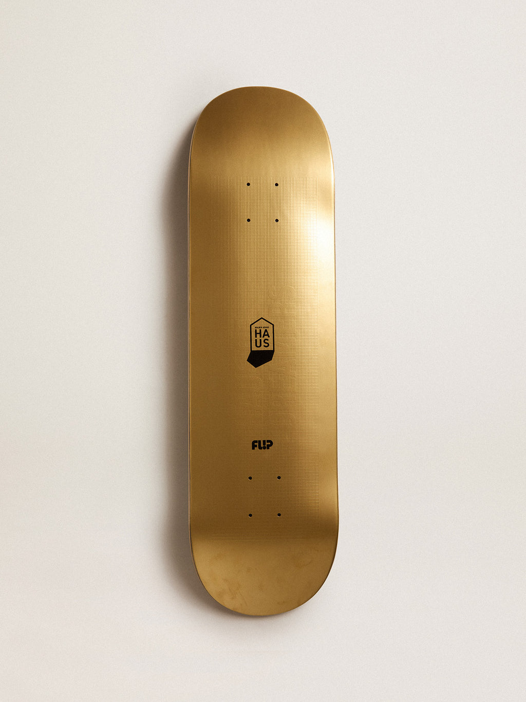 HAUS LTD skateboard with double layer in gold and black| Golden Goose
