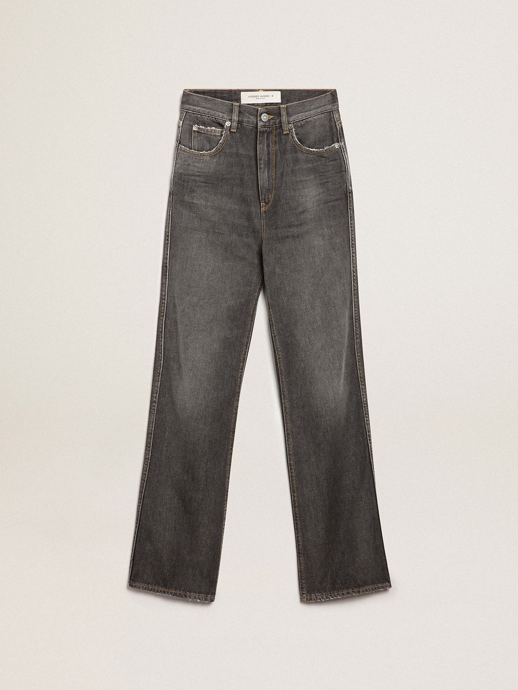 Women's black jeans with stonewashed effect| Golden Goose