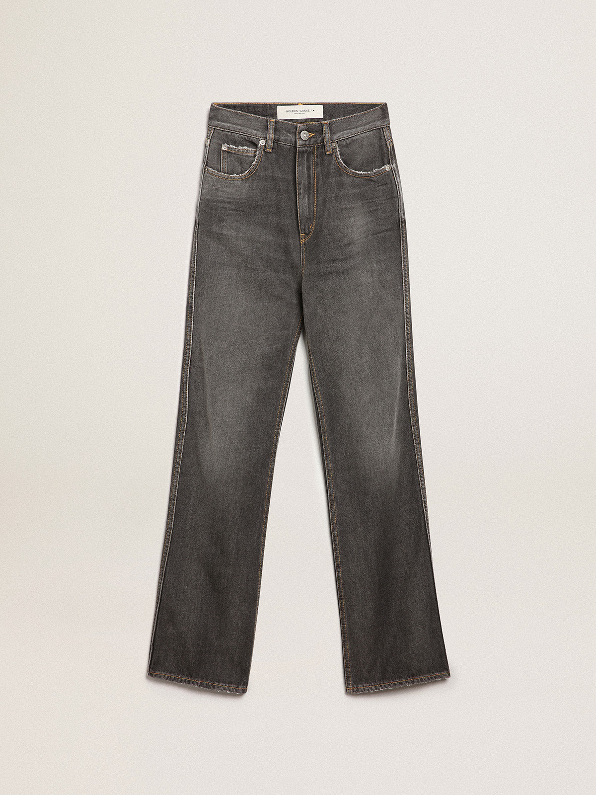 Women's black jeans with stonewashed effect| Golden Goose
