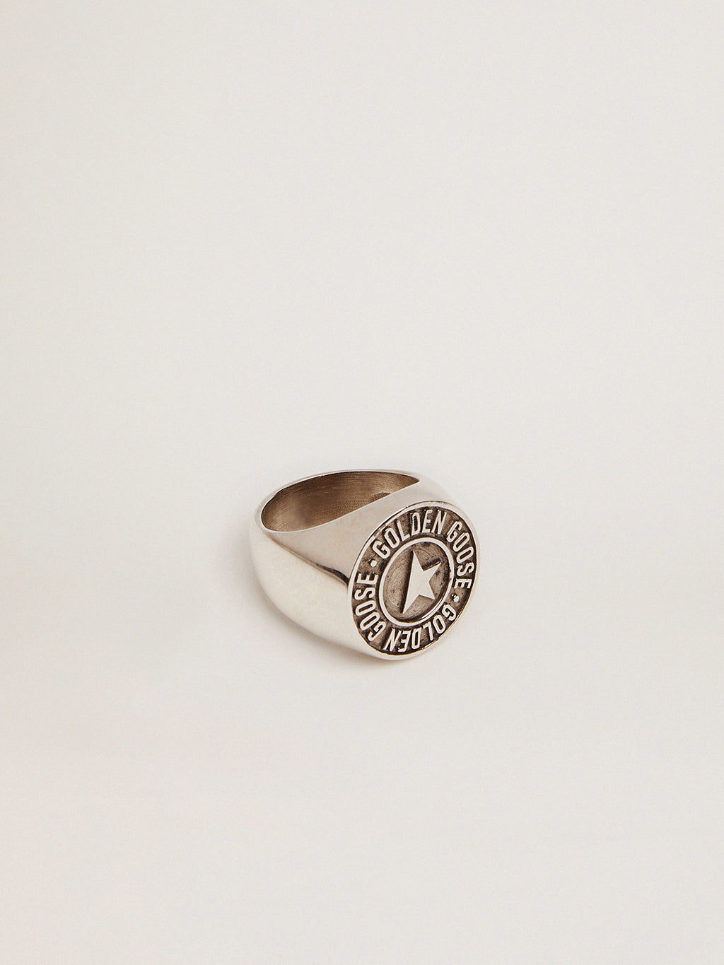 Men's ring in antique silver color| Golden Goose