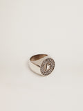 Men's ring in antique silver color| Golden Goose