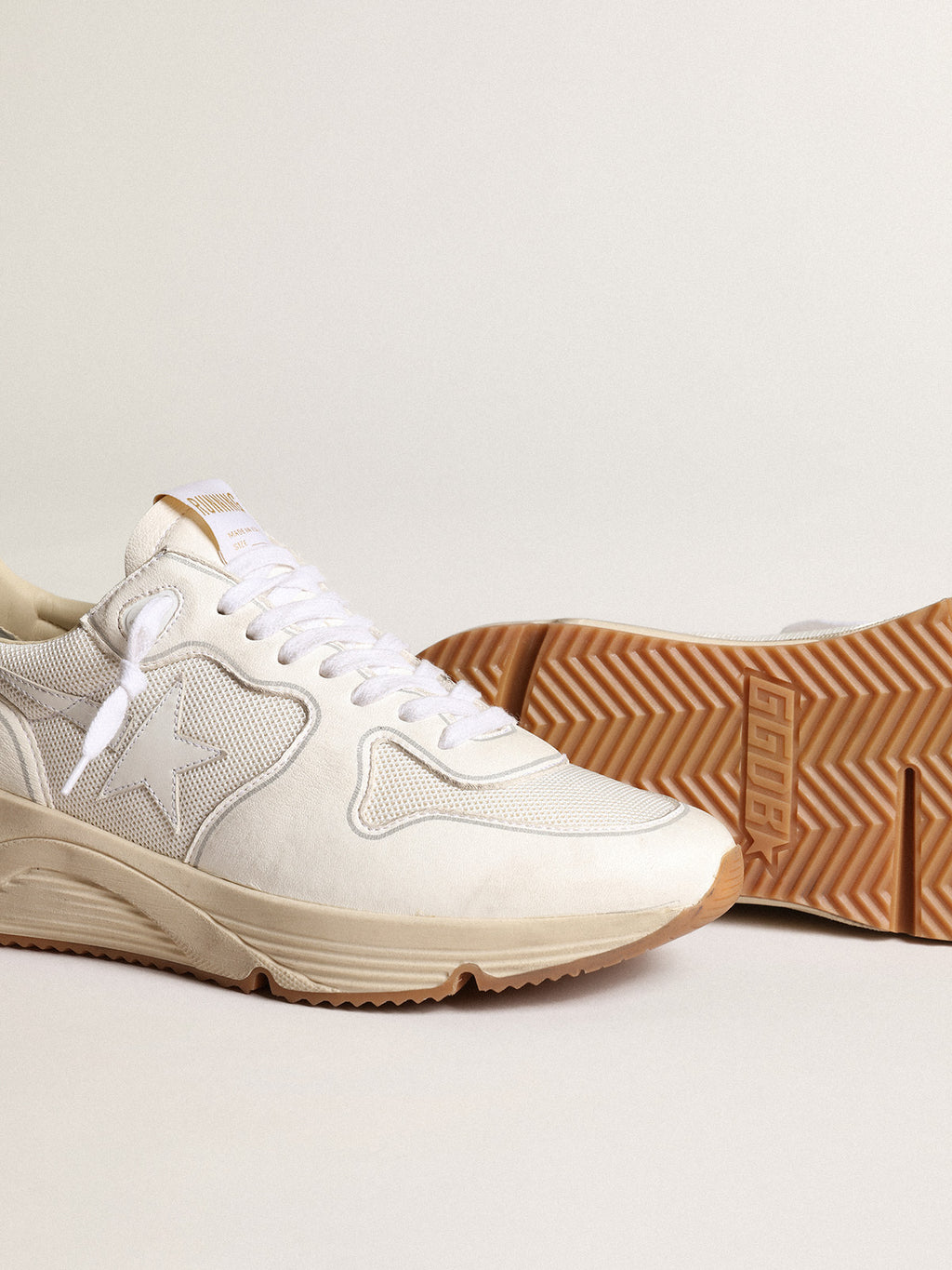 Running Sole in mesh and white nappa| Golden Goose