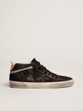 Men's Mid Star in nubuck with black leather star and silver flash| Golden Goose