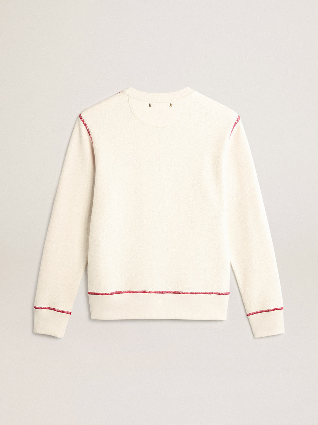 Women's heritage white sweatshirt with CNY logo| Golden Goose
