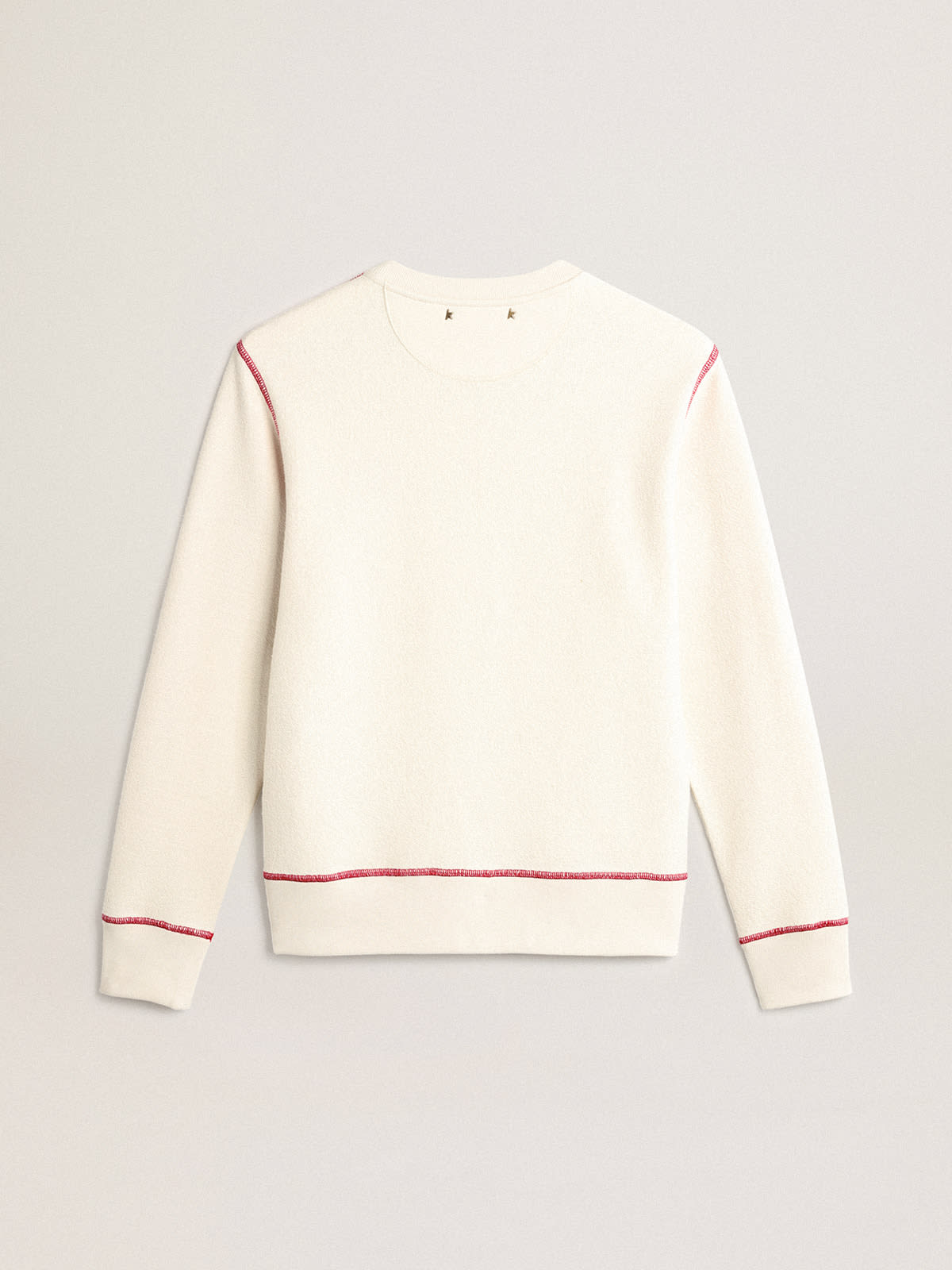 Women's heritage white sweatshirt with CNY logo| Golden Goose