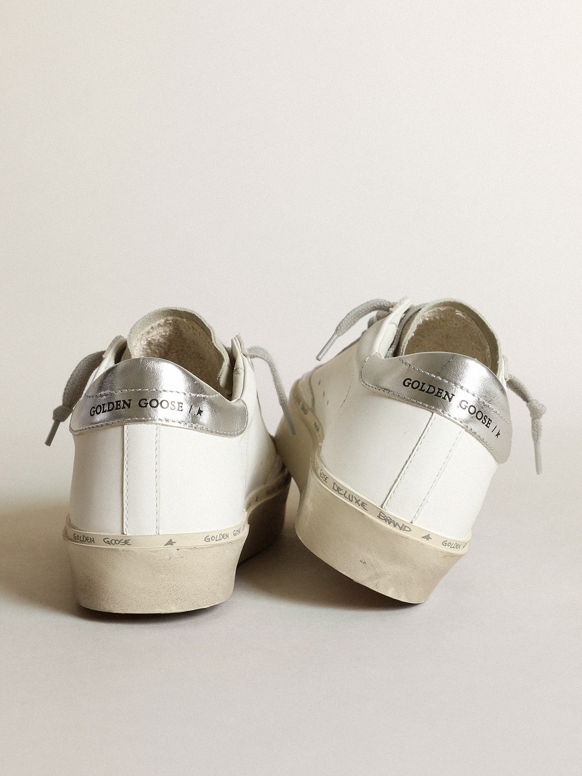 Women's Hi Star with star in leopard print pony skin and silver heel| Golden Goose