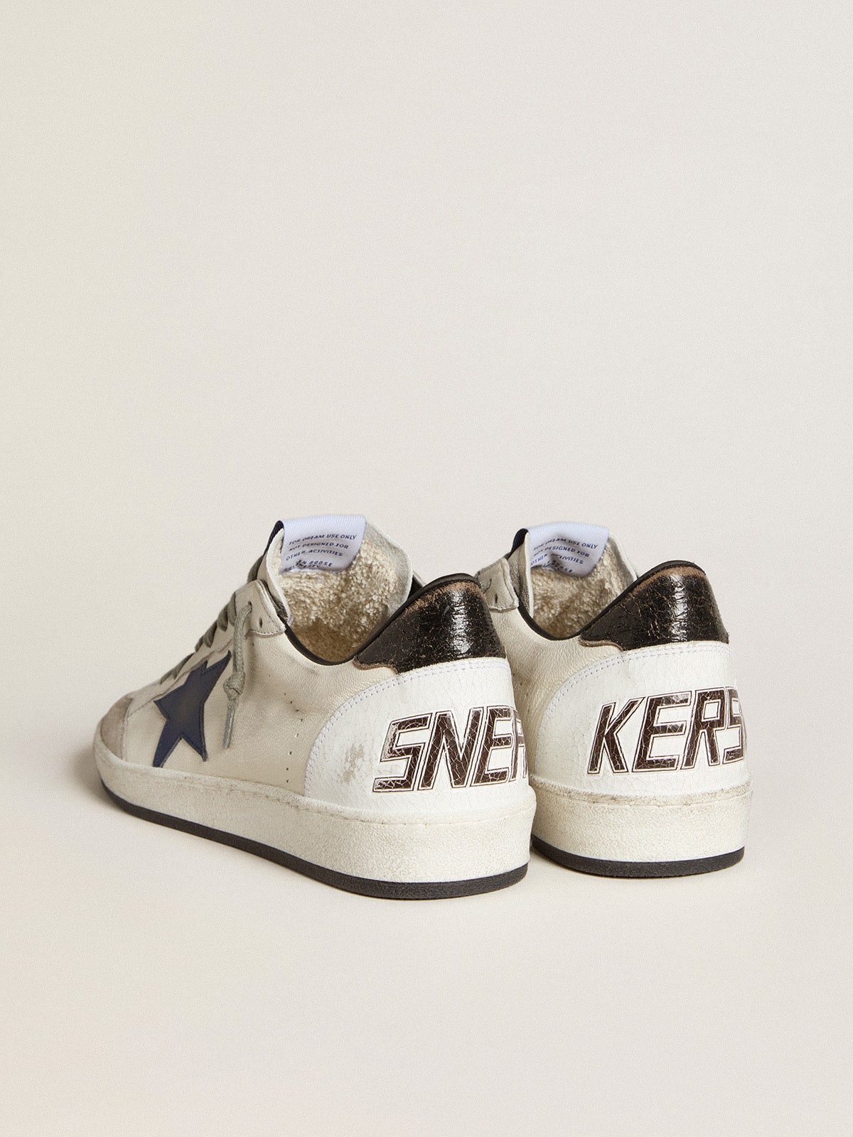Men's Ball Star in nappa with leather star and metallic leather heel tab| Golden Goose