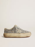 Women's Space-Star in silver glitter with ice-gray star| Golden Goose