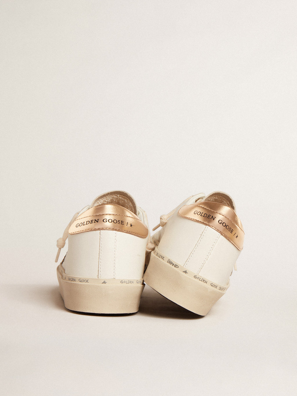 Hi Star LTD with black and gold glitter star and gold heel tab| Golden Goose