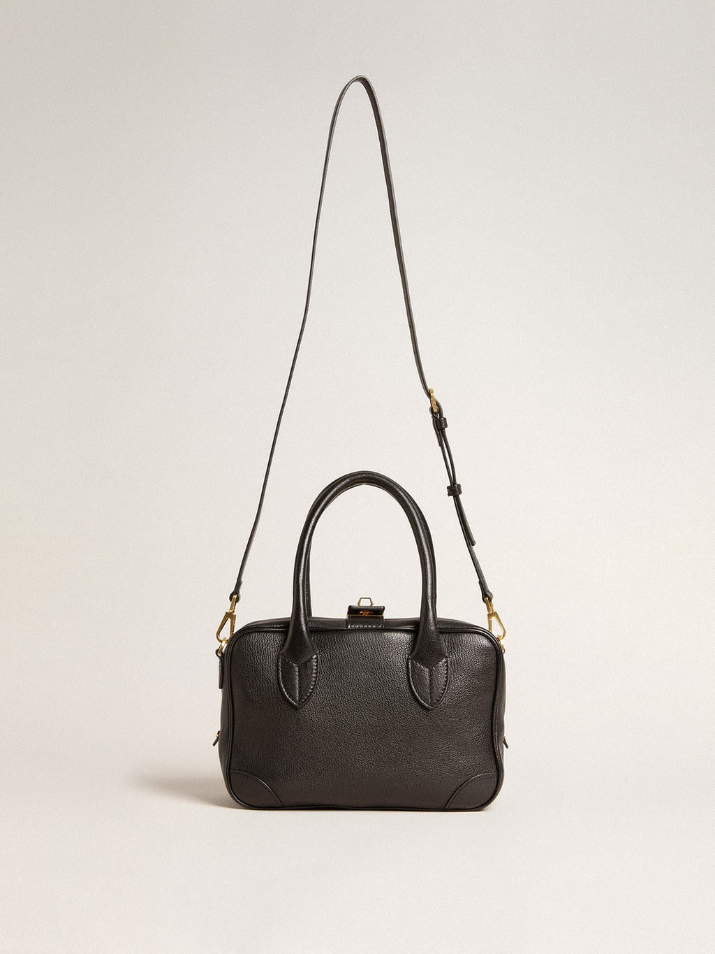 Vita Bag in black sheepskin leather with gold details| Golden Goose
