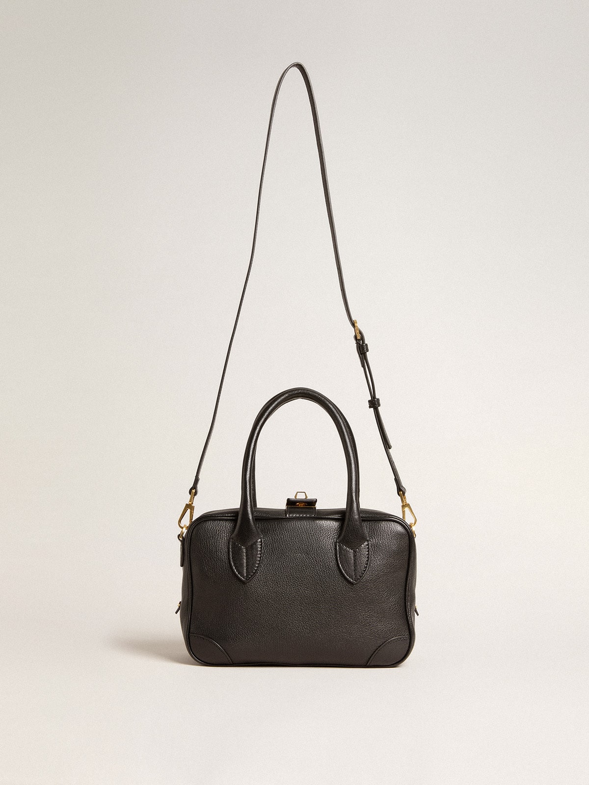 Vita Bag in black sheepskin leather with gold details| Golden Goose