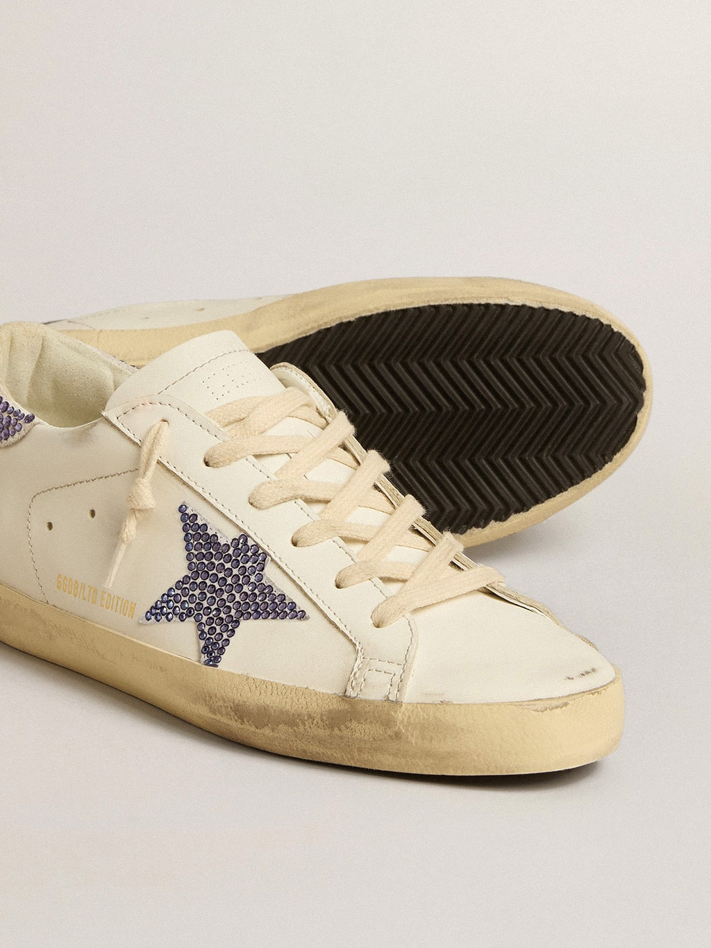 Sneaker Swarovski crystals Super-Star LTD for women| Golden Goose