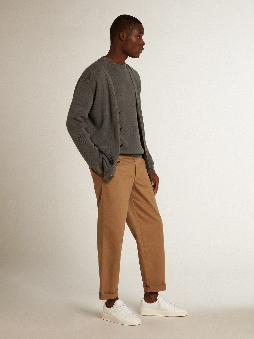 Men's bio-based Stardan with white star and heel tab| Golden Goose