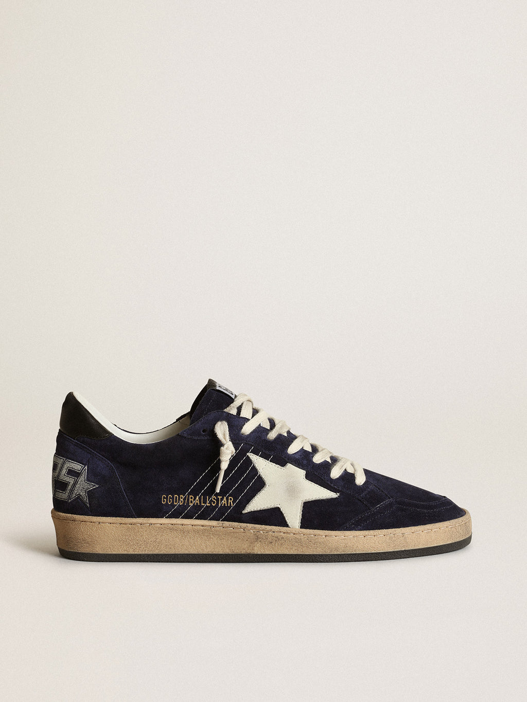 Men's Ball Star in dark blue suede with white nubuck star| Golden Goose