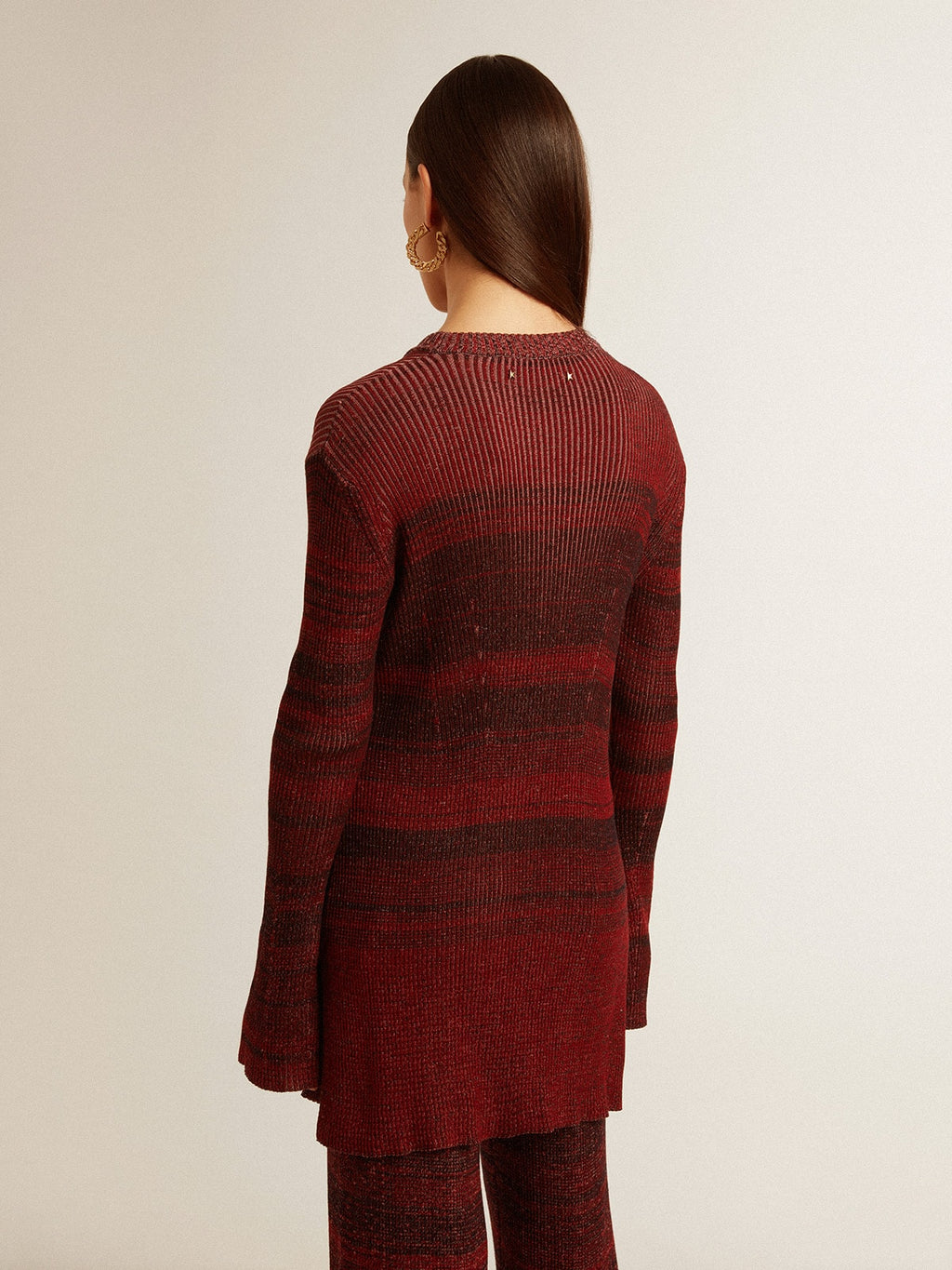 Irregular-striped cotton dress| Golden Goose