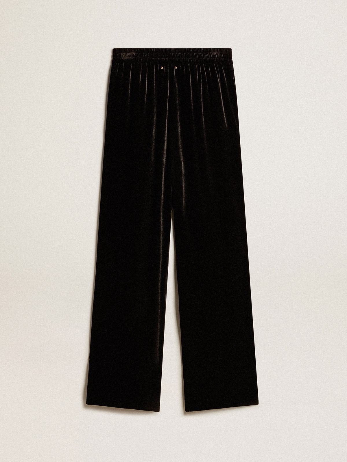 Black joggers with white embroidery| Golden Goose