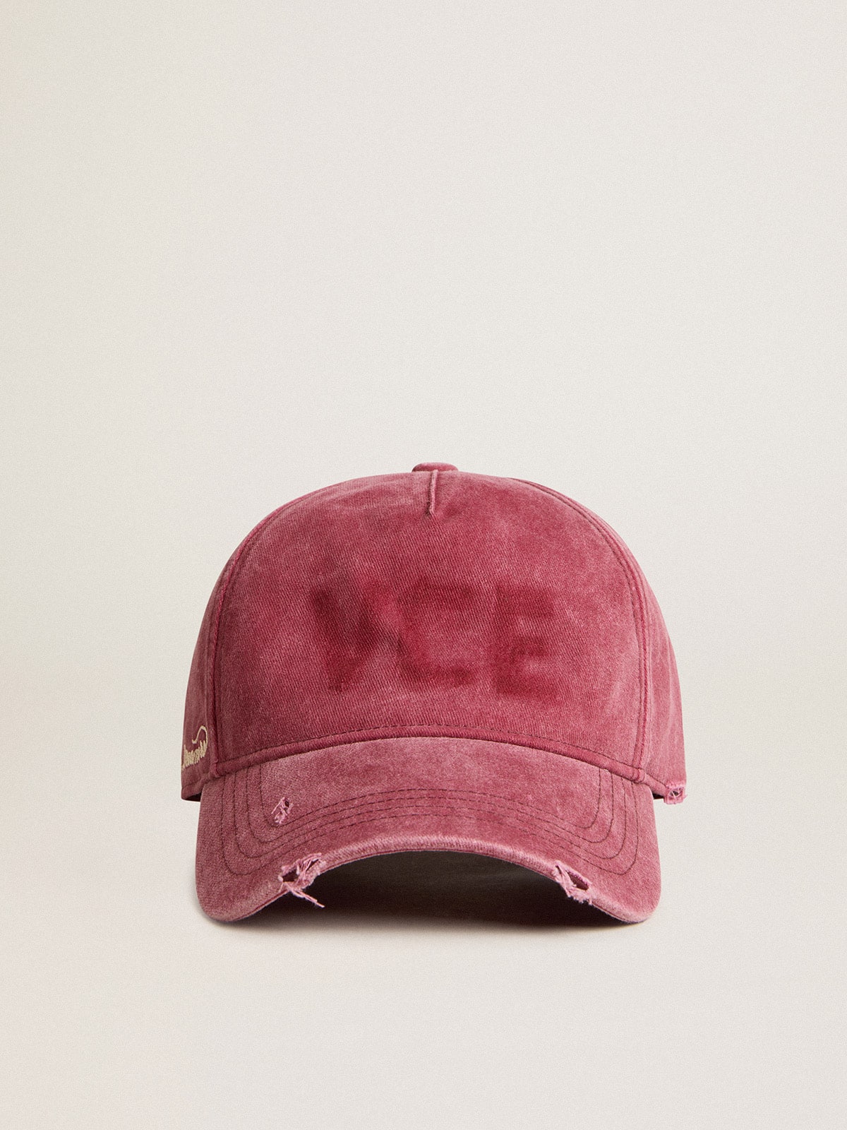 Cotton baseball cap with a lived-in finish| Golden Goose