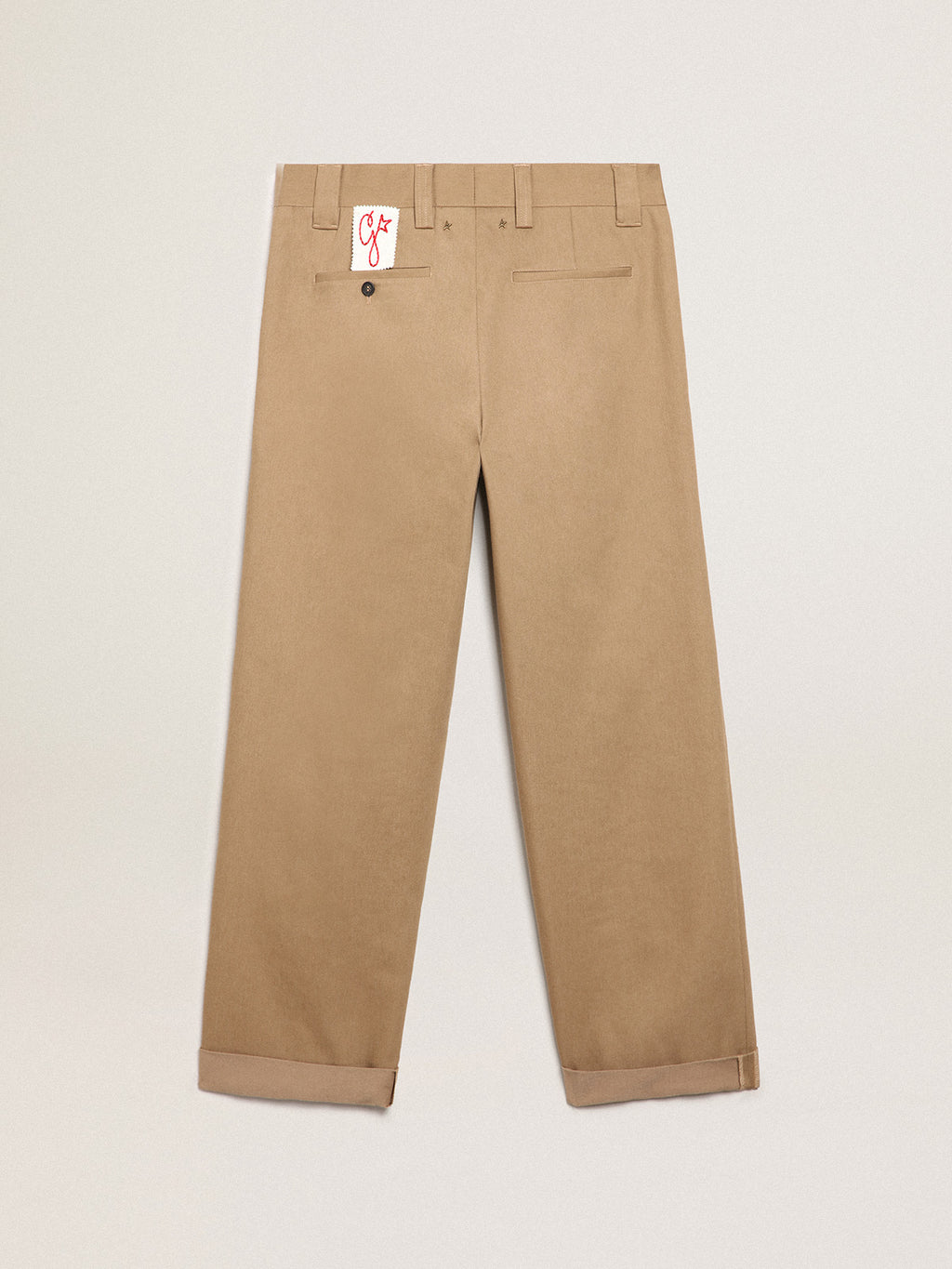 Beige khaki Golden Collection chinos| Golden Goose