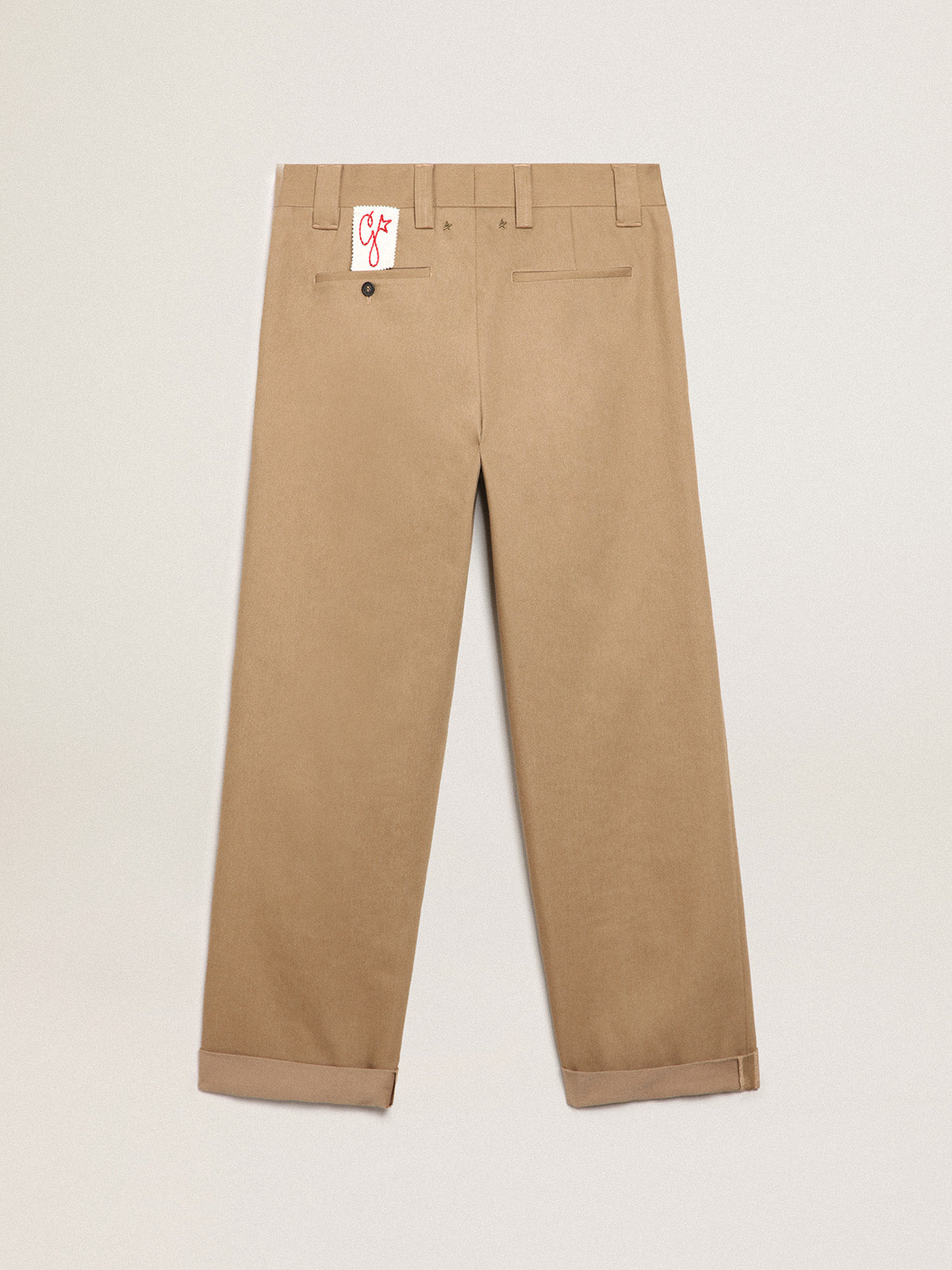 Beige khaki Golden Collection chinos| Golden Goose