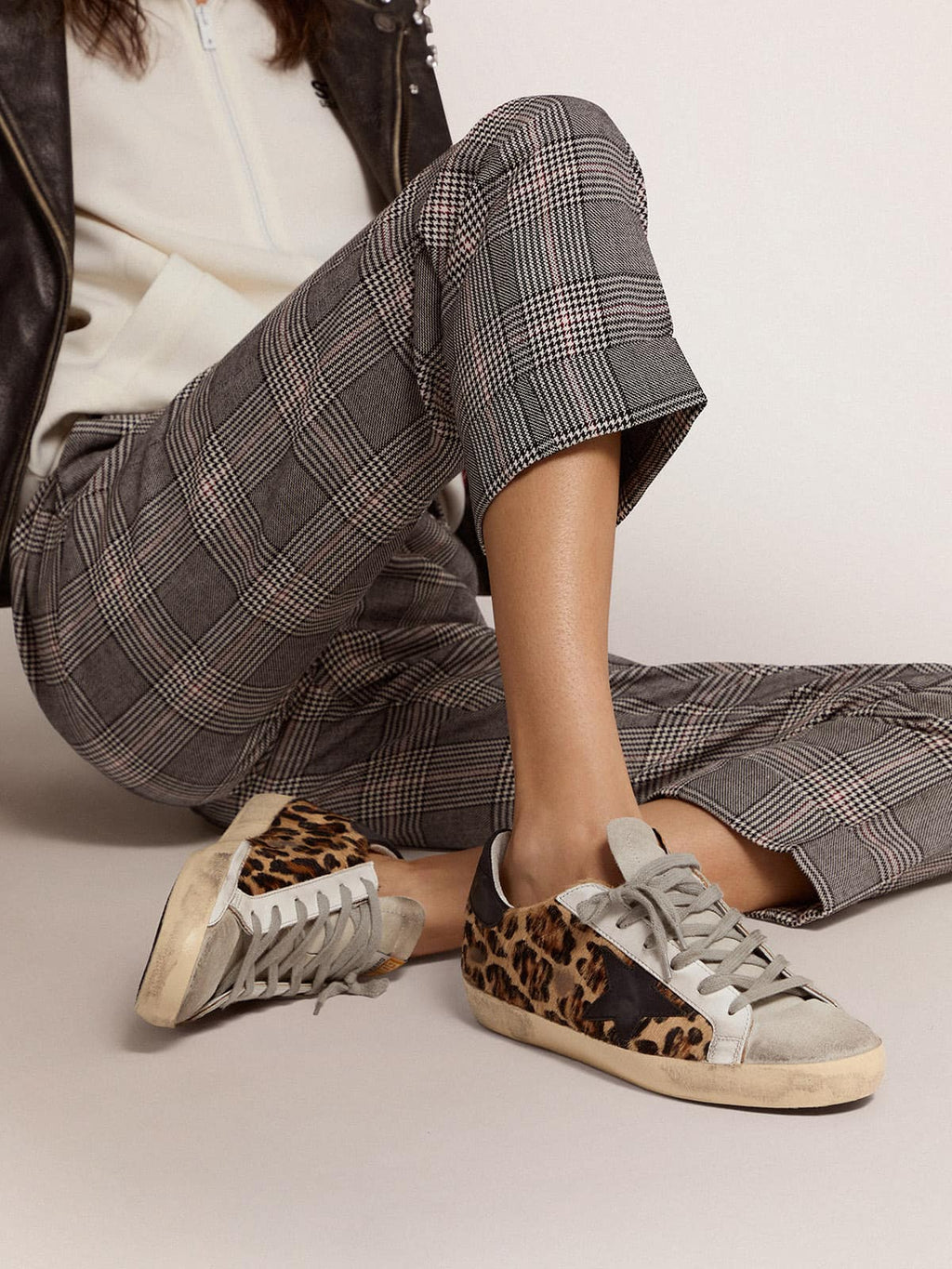 Women's Super-Star in leopard print leather| Golden Goose