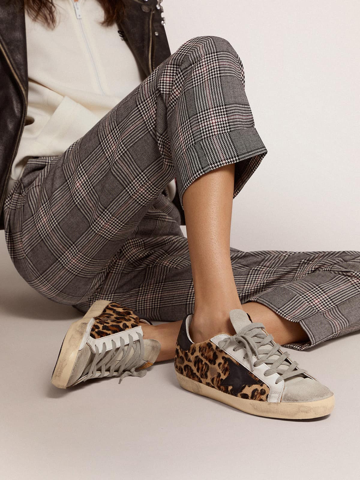 Women's Super-Star in leopard print leather| Golden Goose