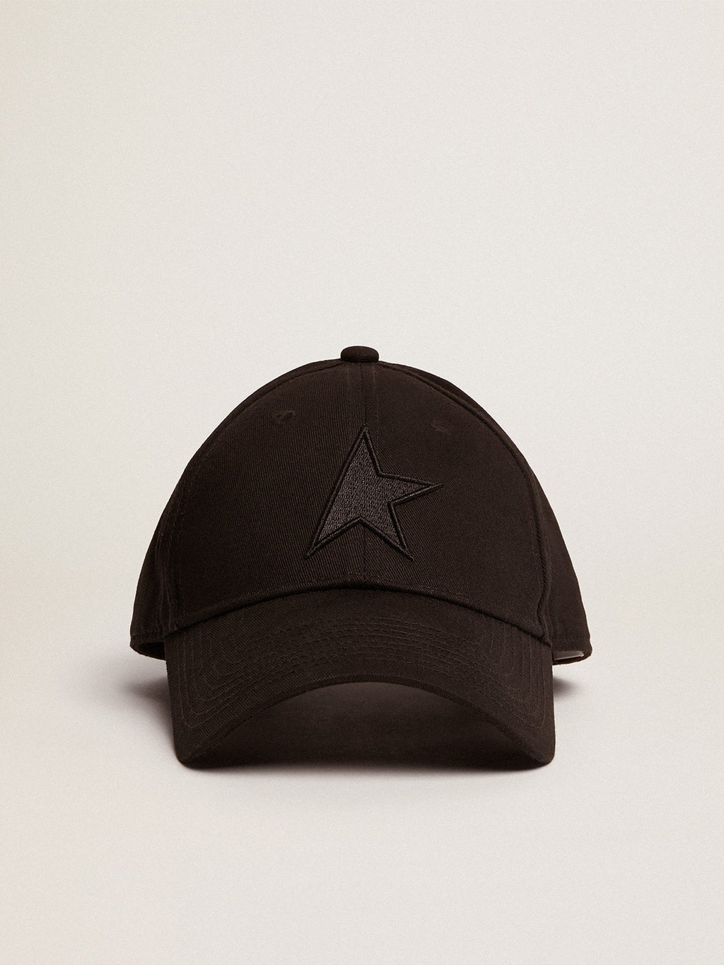 Kids' black baseball cap with star| Golden Goose