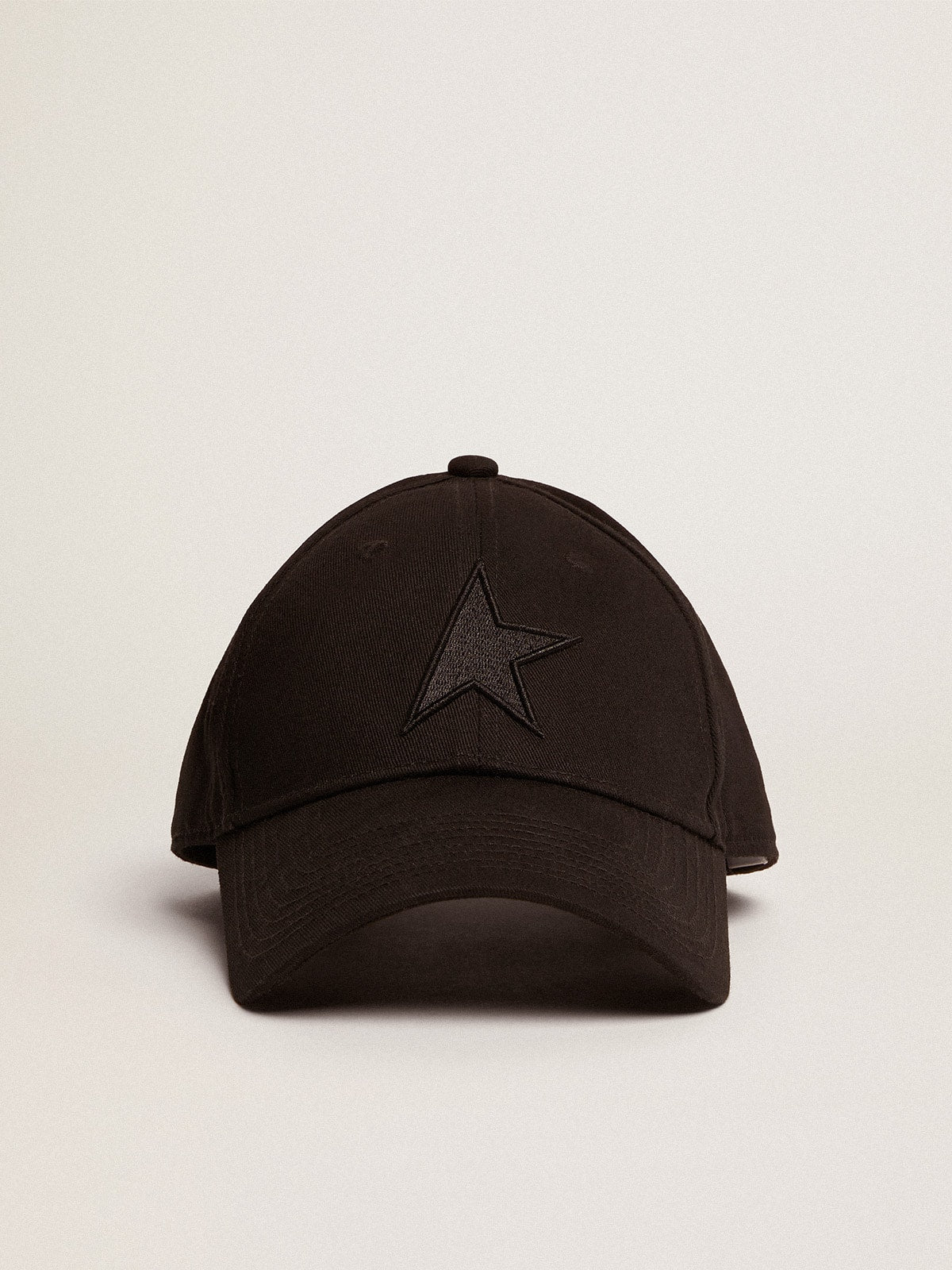 Kids' black baseball cap with star| Golden Goose