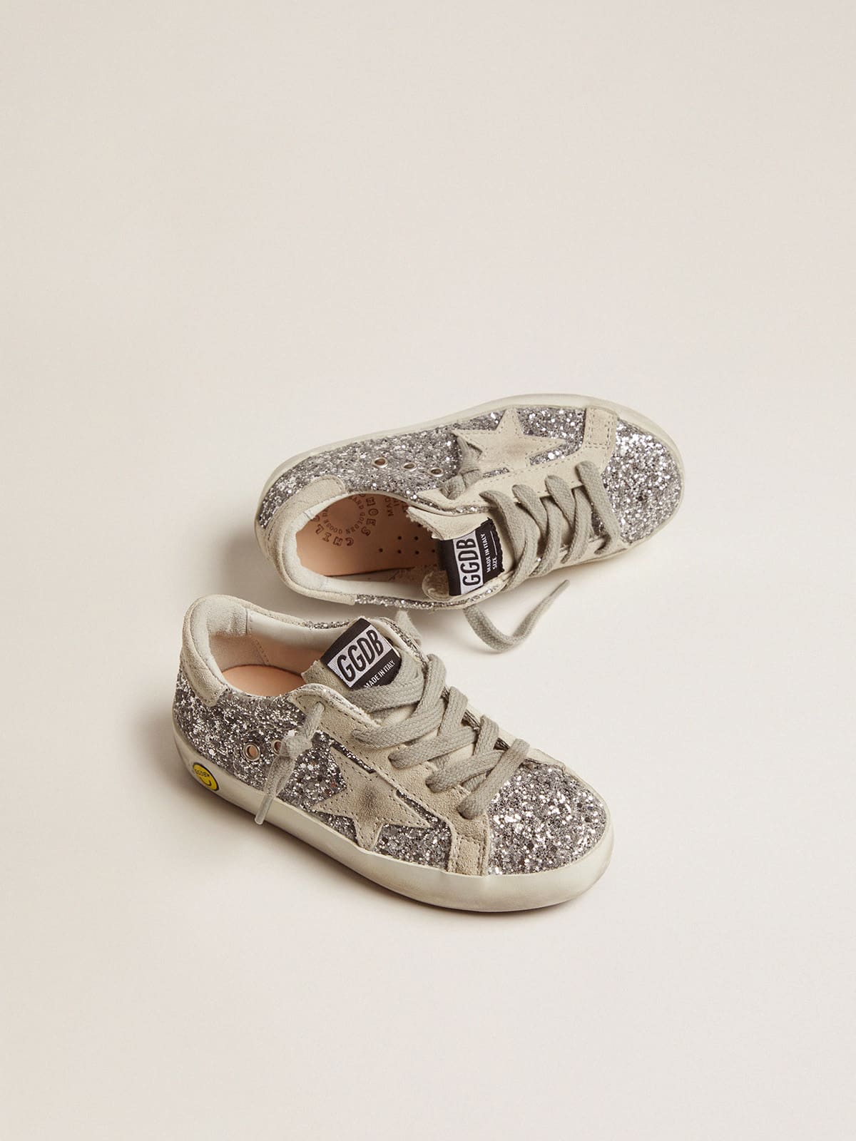 Super-Star Young with silver glitter| Golden Goose