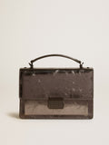 Venezia Bag in anthracite-gray metallic leather with black details| Golden Goose