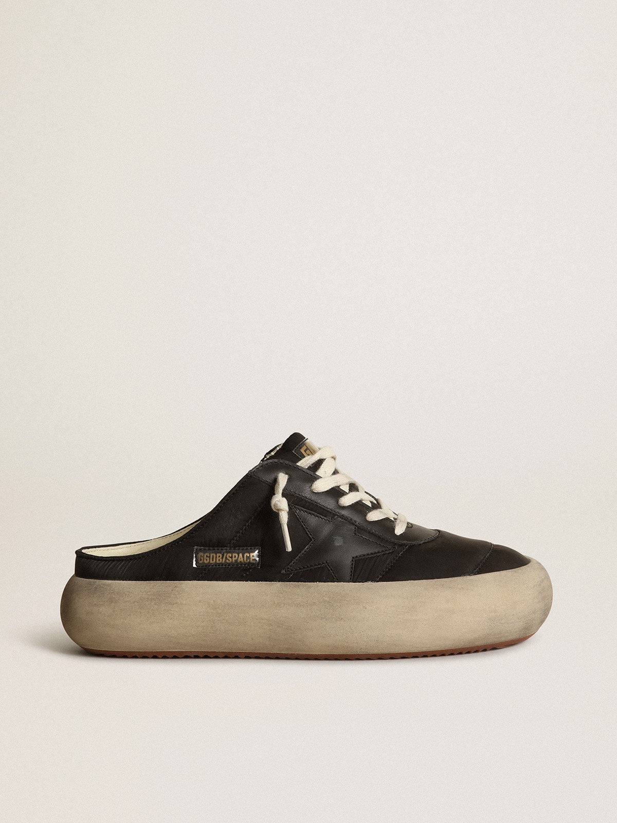 Women's Space-Star Sabots with leather star and shearling lining| Golden Goose