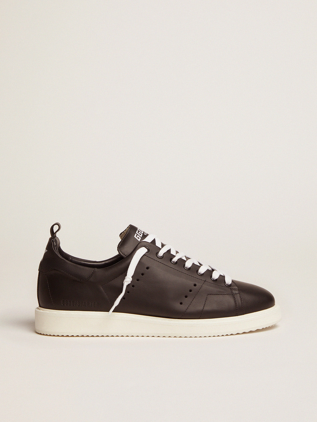 Men's Starter in leather with star printed on the heel tab| Golden Goose