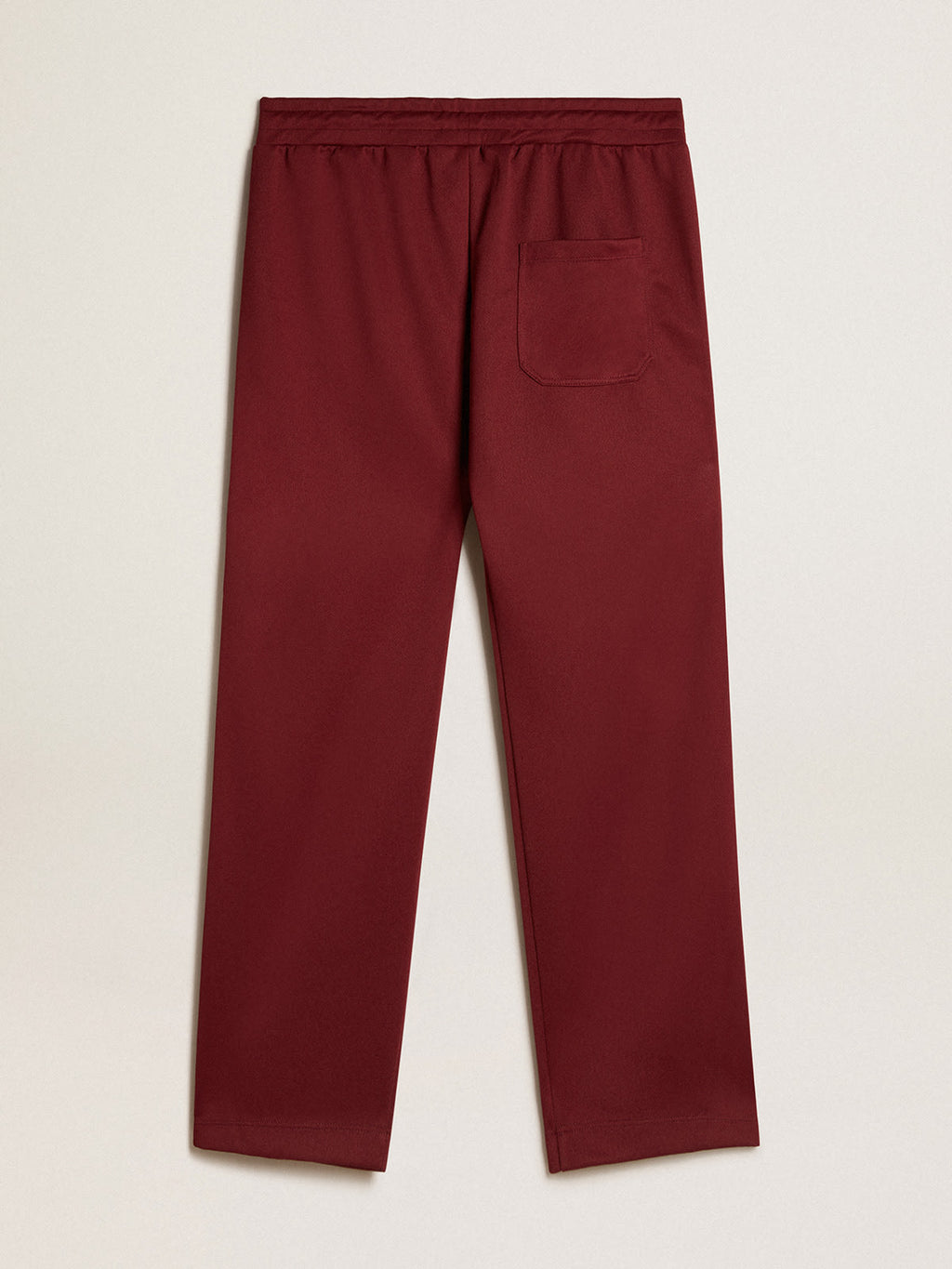 Men's burgundy joggers with stars on the sides| Golden Goose